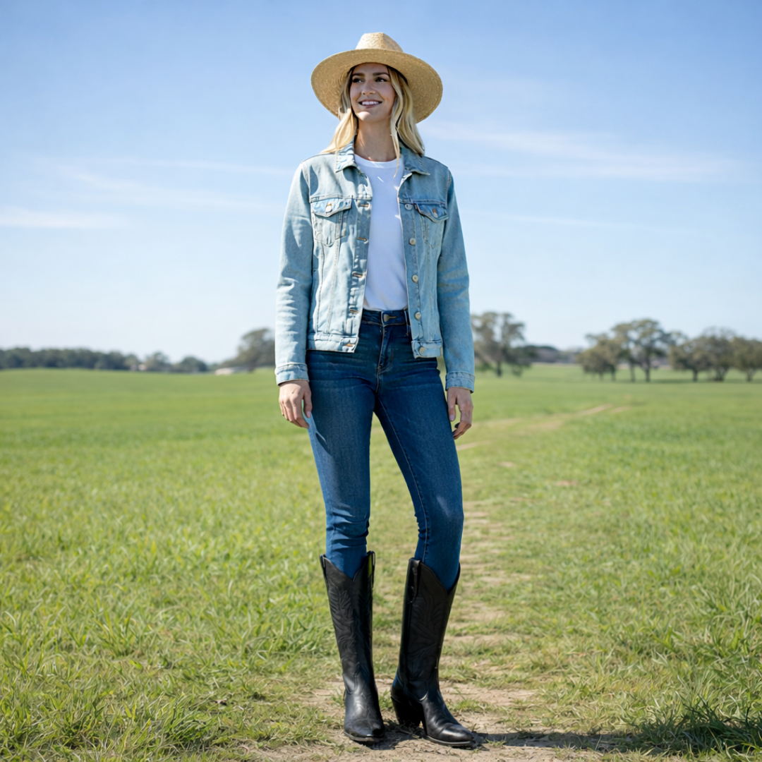 Dame Round Up Collins D Tå Western Støvler