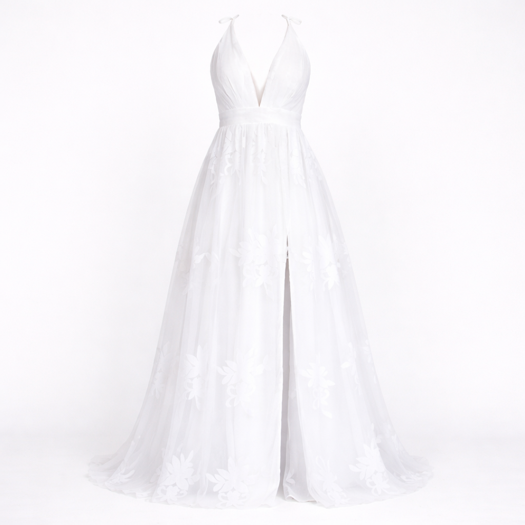 Dames Olijf Gelegenheid Maxi Jurk - Gedrapeerde Vorm