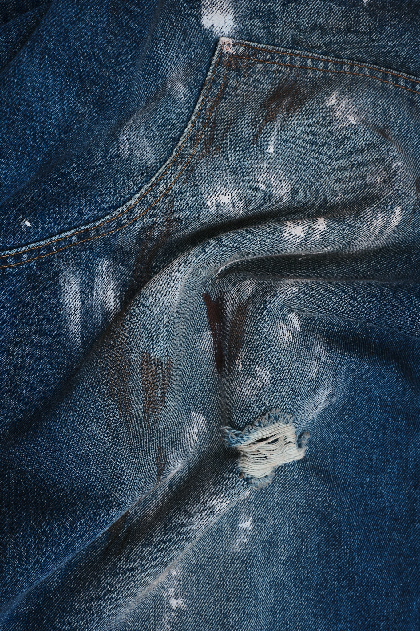 Splatter Cinch Carpenter Jeans
