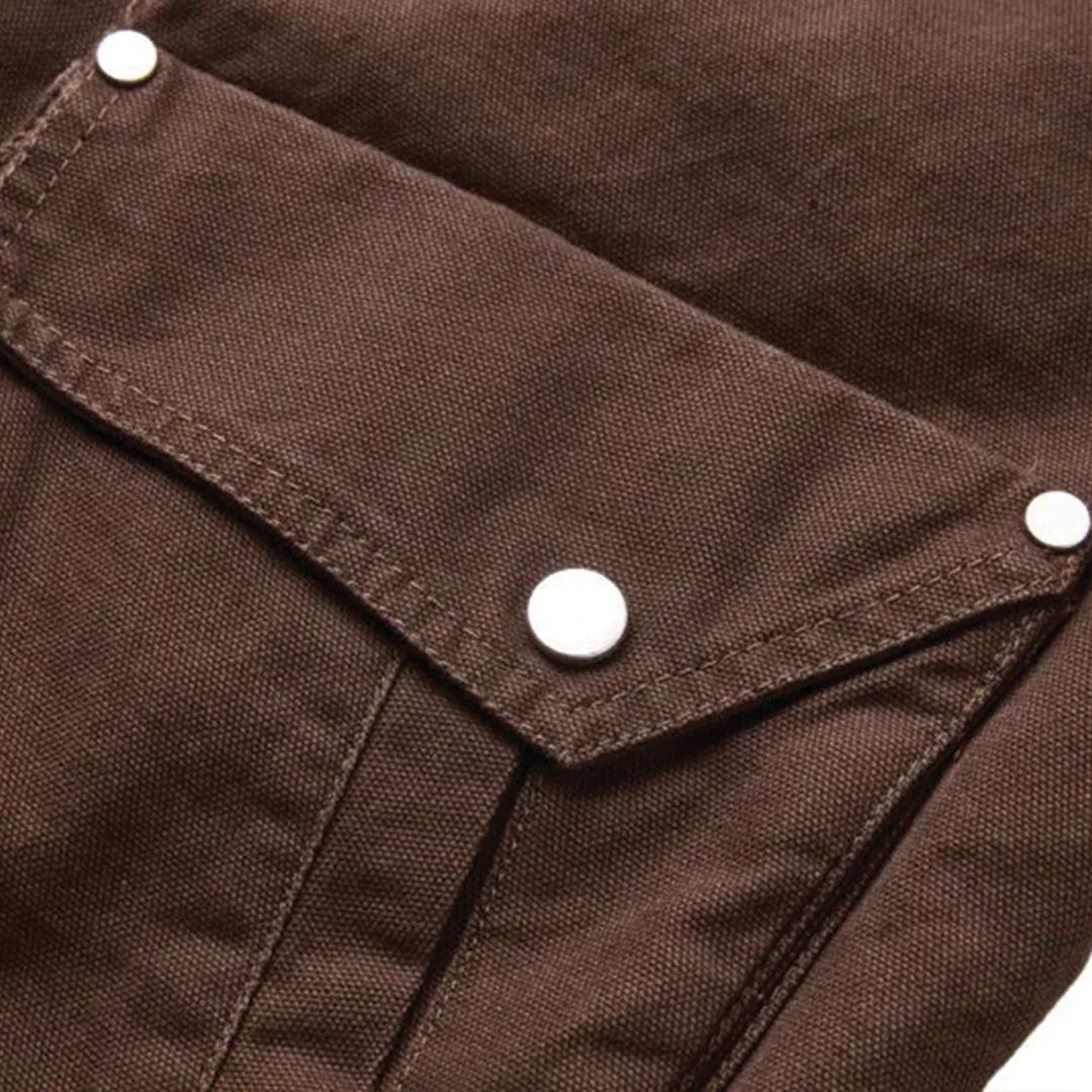 Patchwork Cargo Denim Jacket