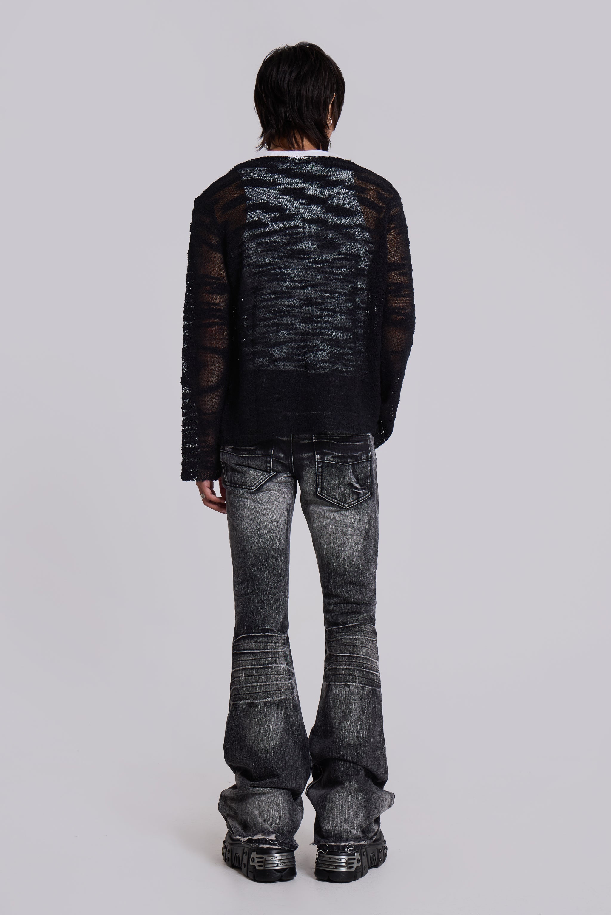 Washed Black Drift Bootcut Jeans
