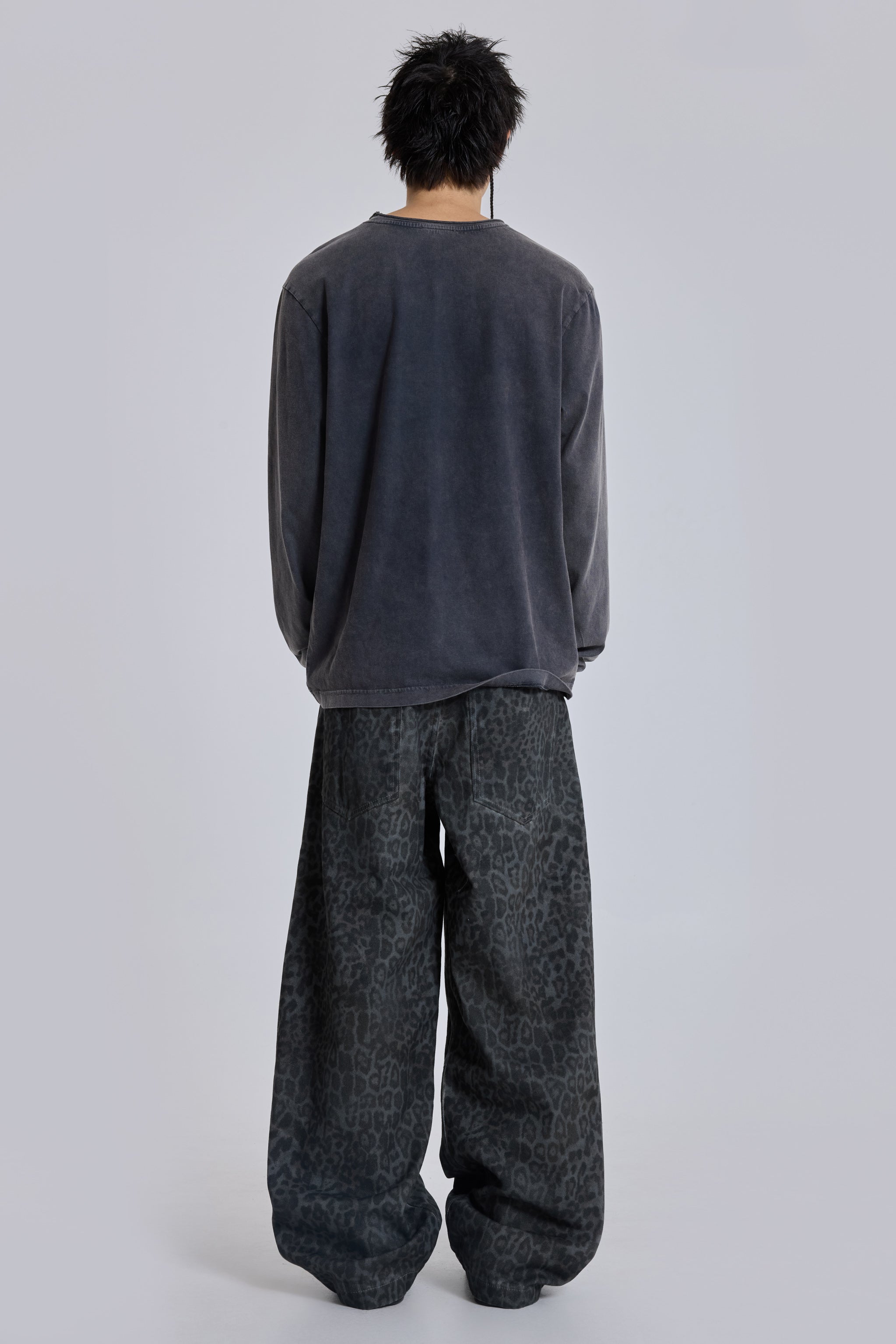 Charcoal Leopard Fade Colossus Jeans