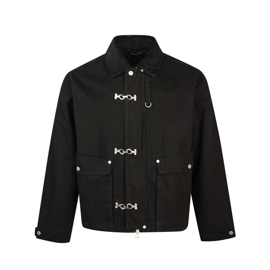Patchwork Cargo Denim Jacket