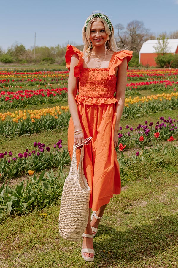 Galveston Coast Midi In Orange