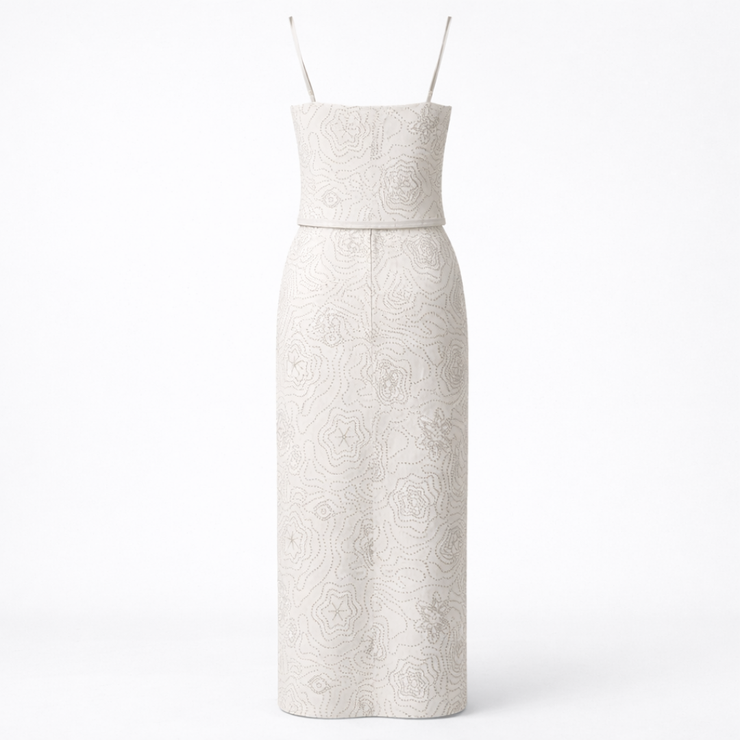 Women’s White Beaded Tank Top - Sleeveless
