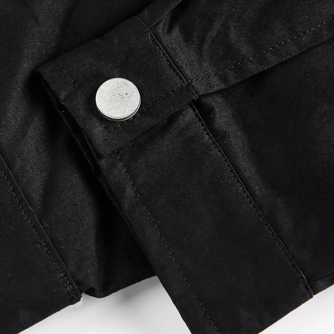 Patchwork Cargo Denim Jacket