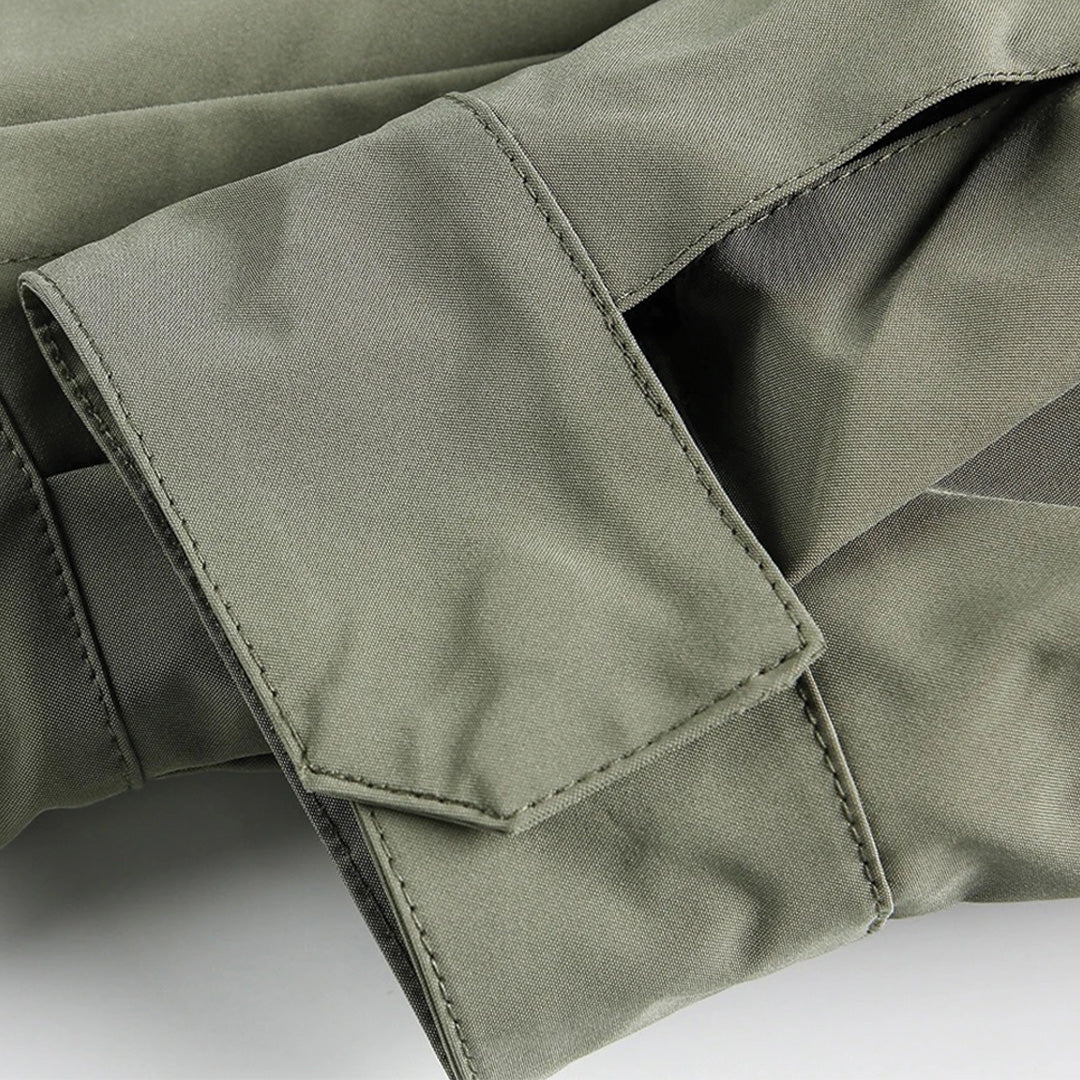 Patchwork Denim Cargo Jacket