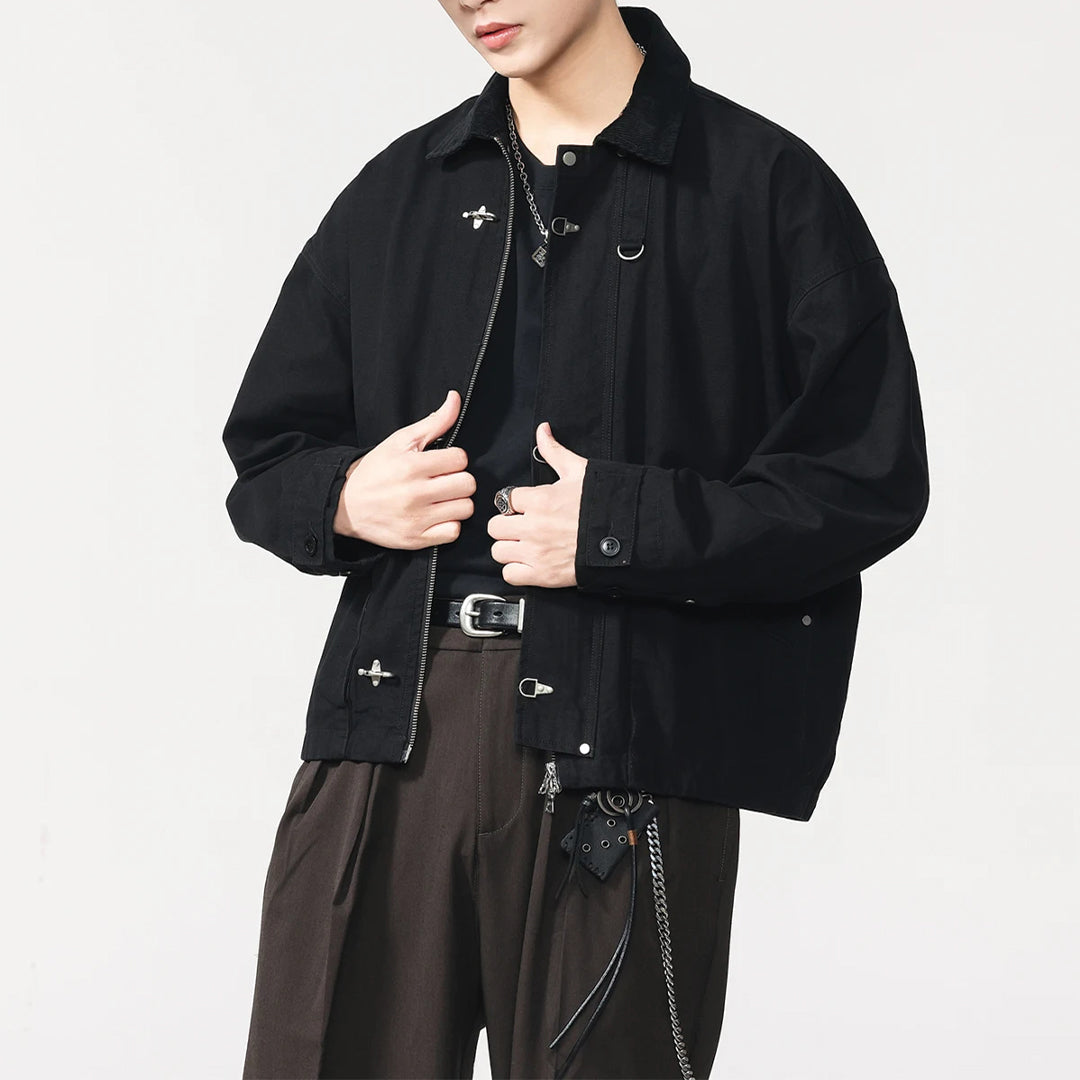 Patchwork Cargo Denim Jacket