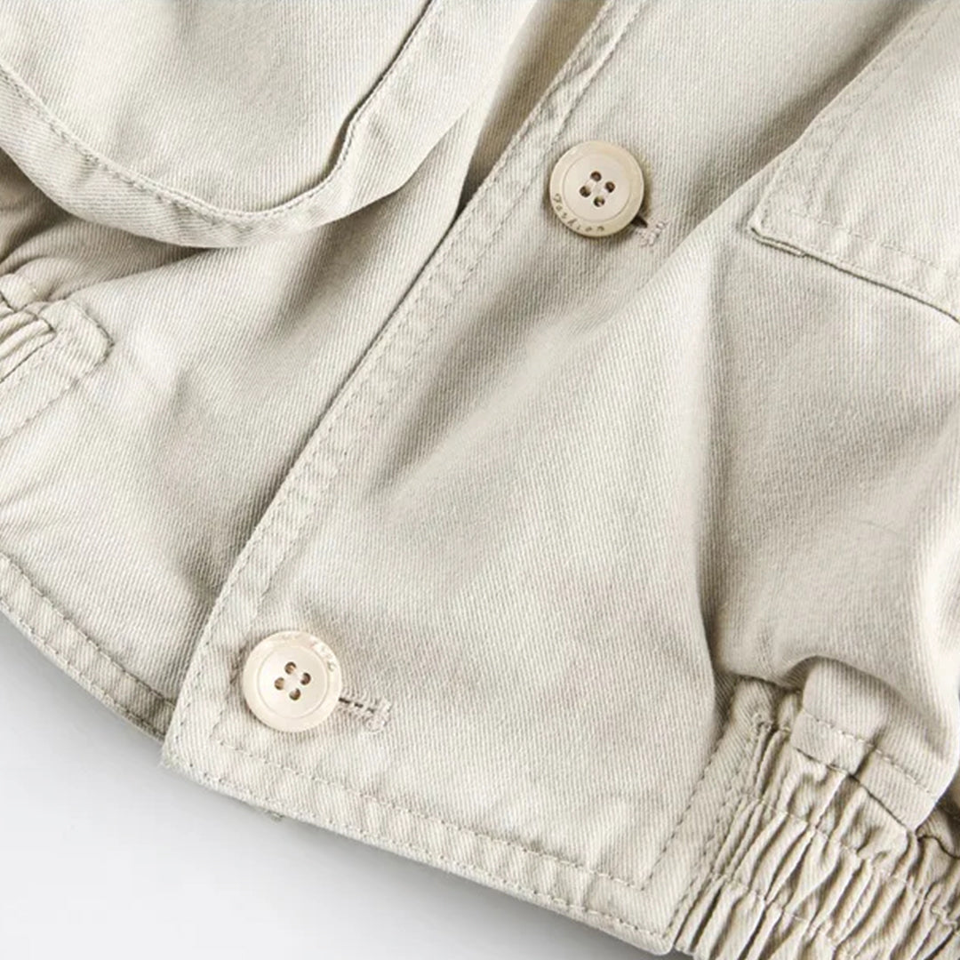 Patchwork Cargo Denim Jacket