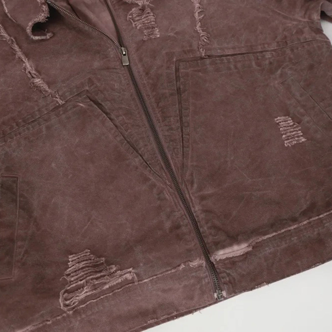 Patchwork Cargo Denim Jacket