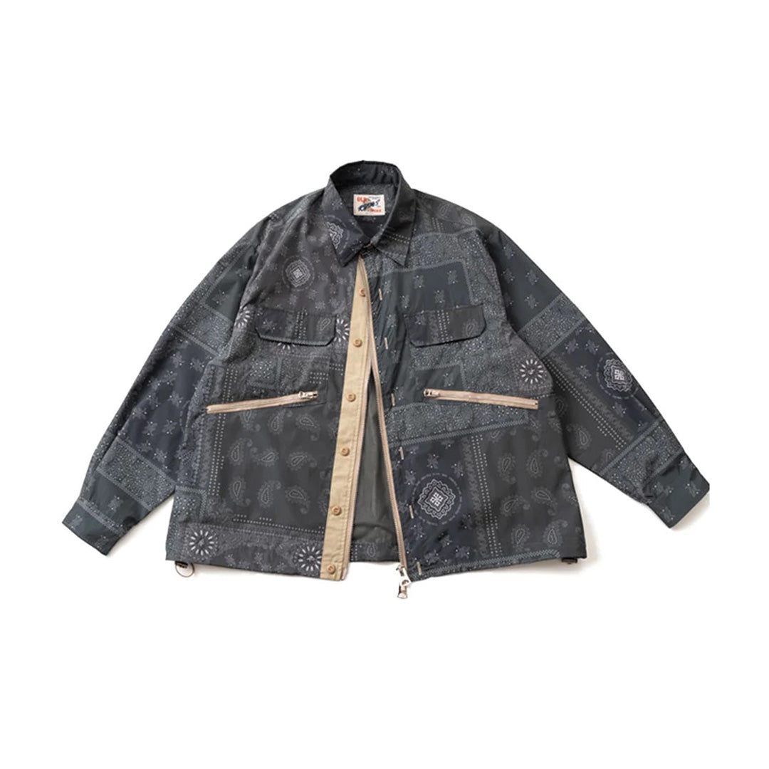 Patchwork Cargo Denim Jacket