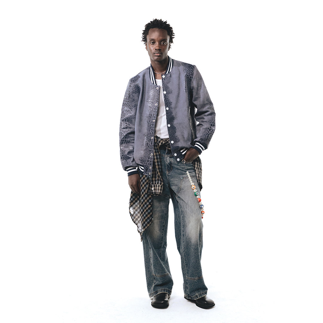 Patchwork Cargo Denim Jacket