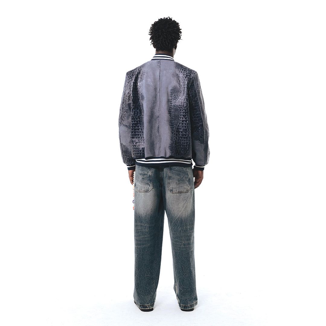 Patchwork Cargo Denim Jacket