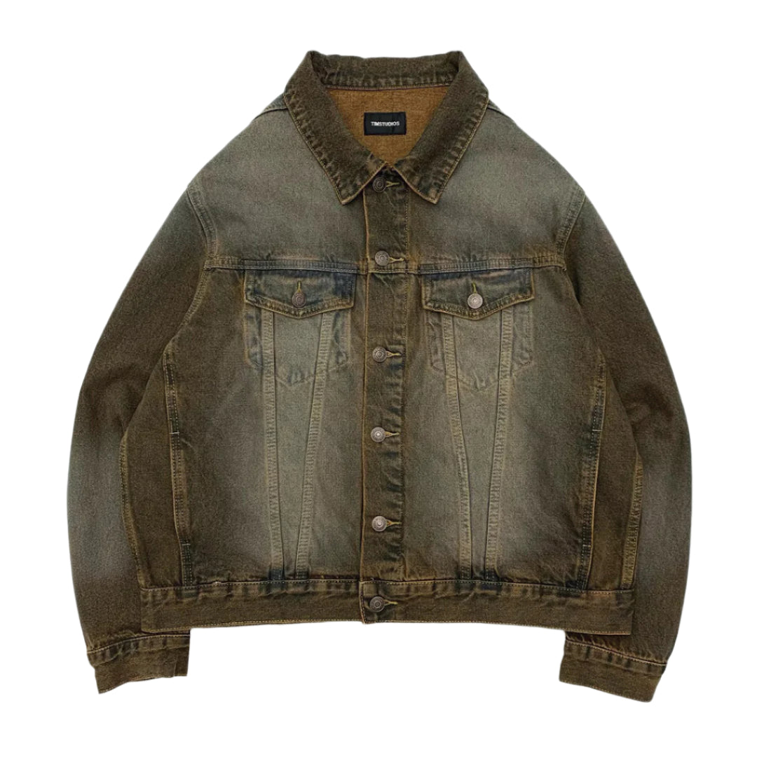 Patchwork Cargo Denim Jacket