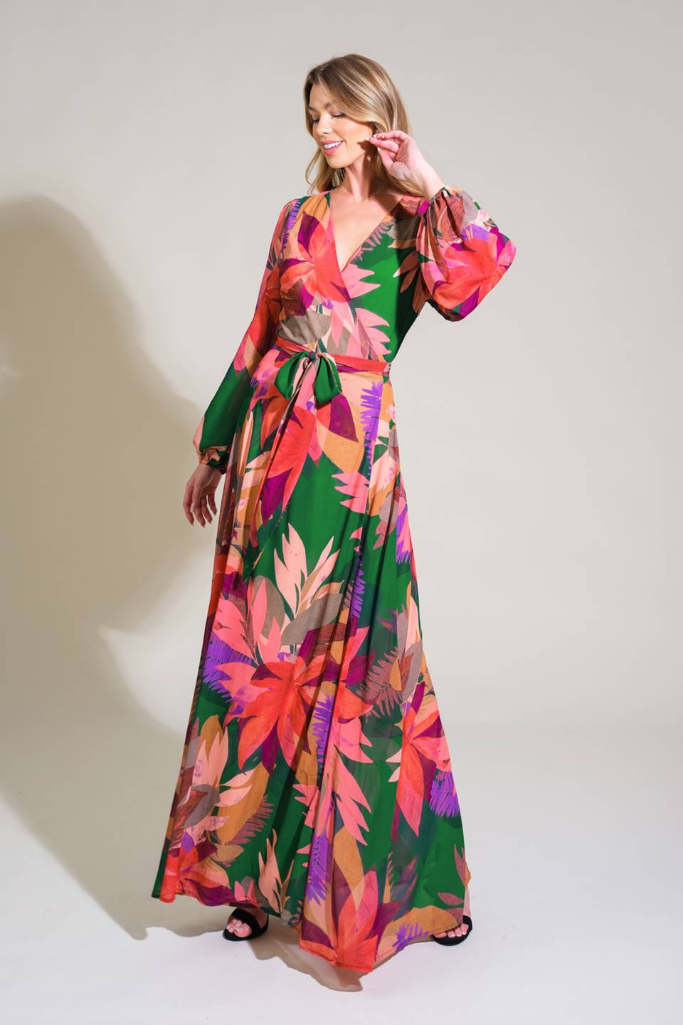 Neutral / Standard- Honey Hug Woven Maxi Dress