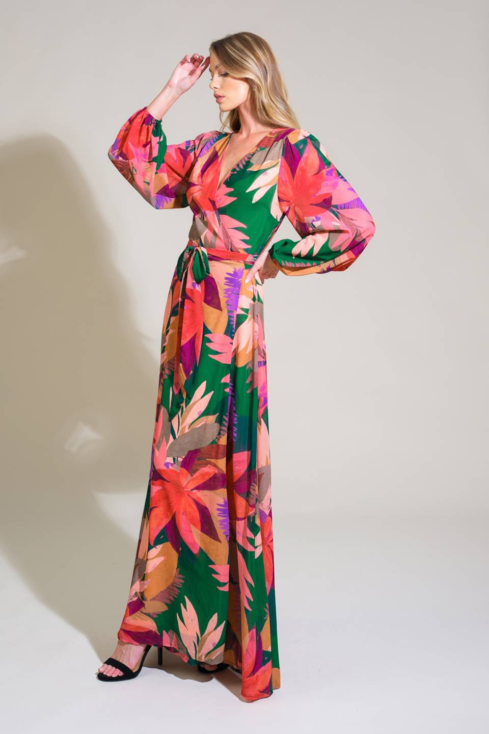 Neutral / Standard- Honey Hug Woven Maxi Dress