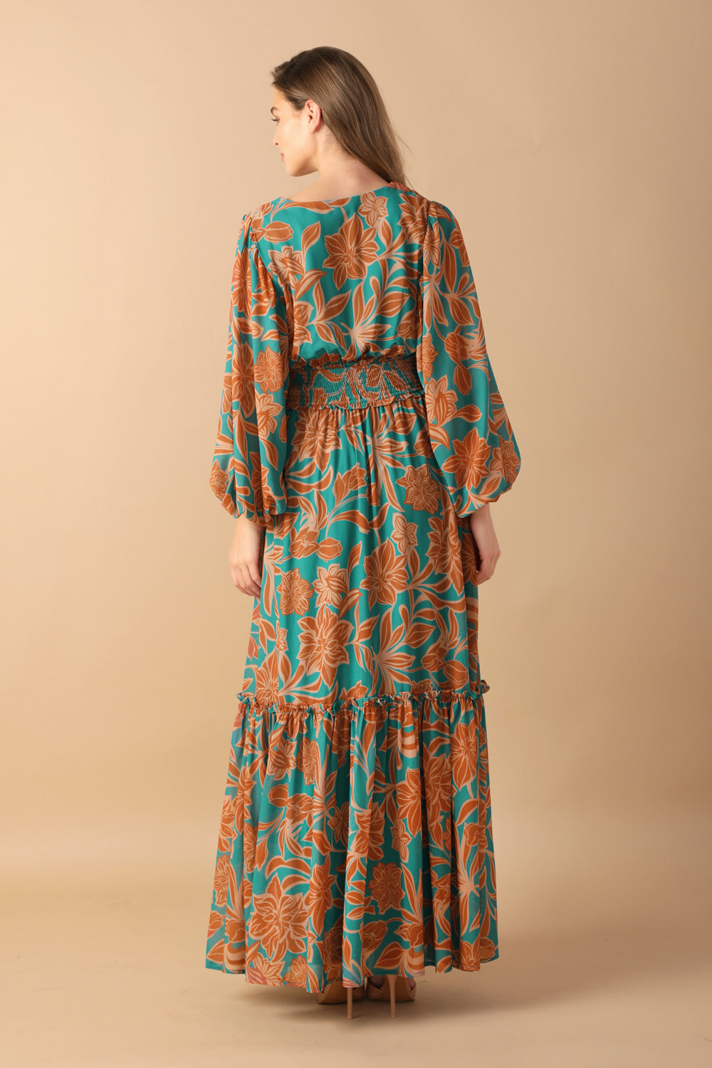 Fleeting Fauna Woven Maxi Dress