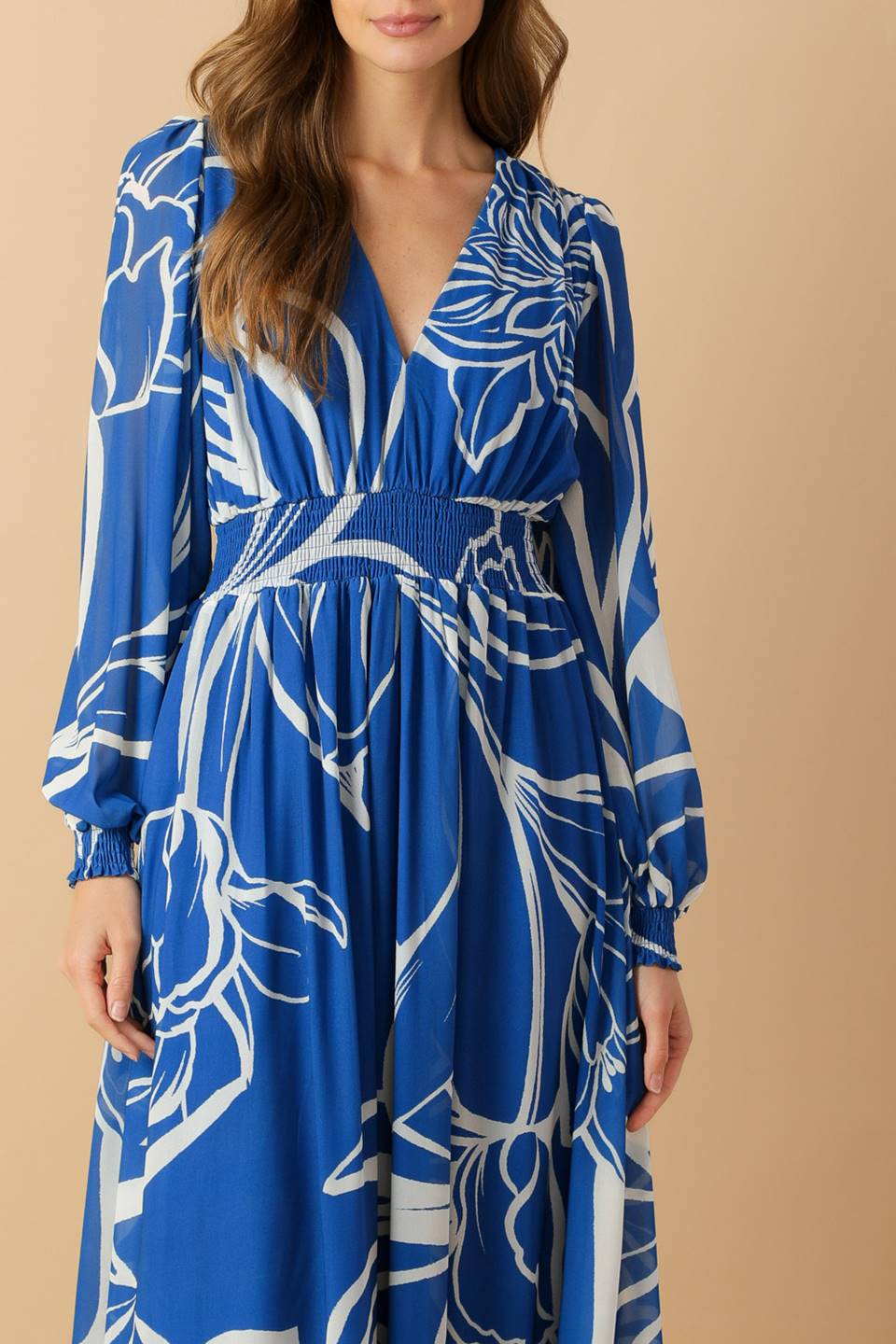 Dancing Dewdrops Woven Maxi Dress