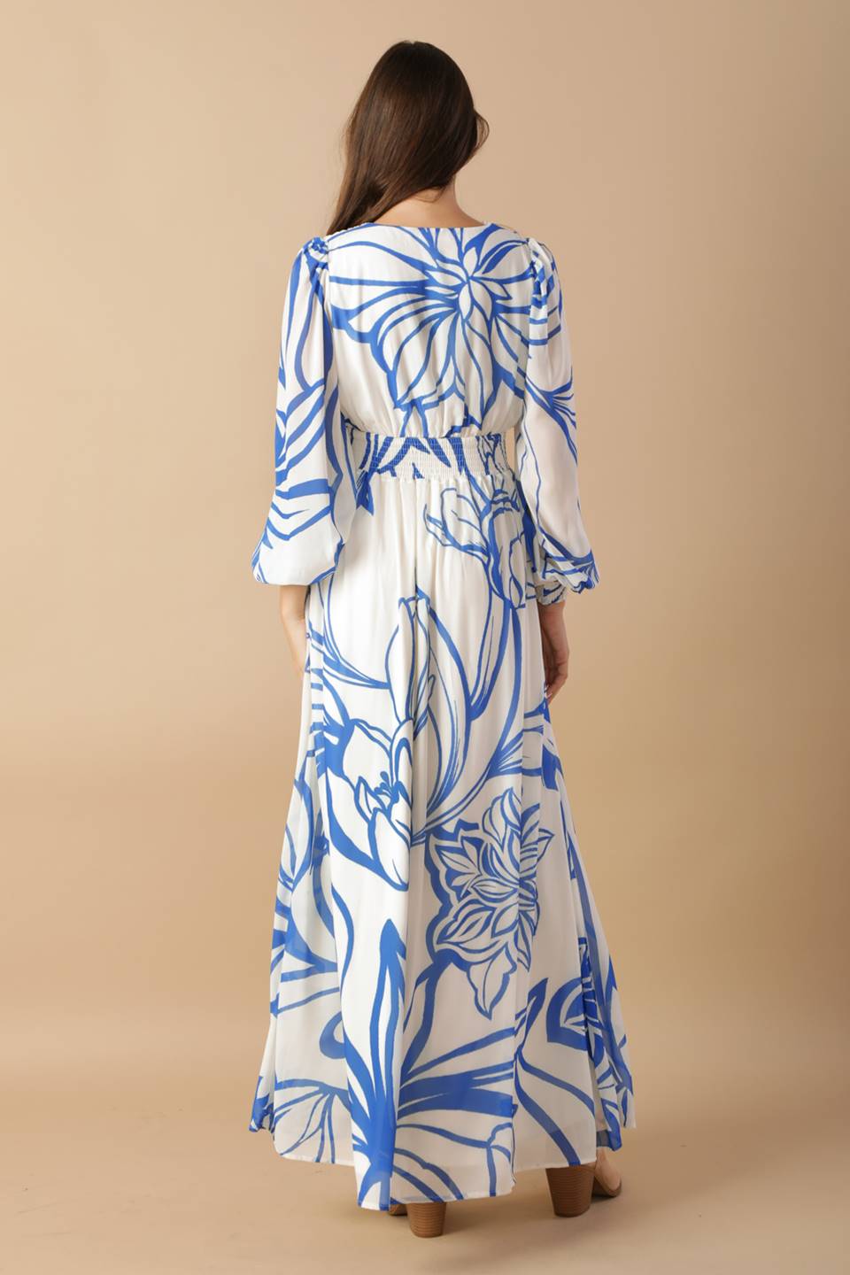 Dancing Dewdrops Woven Maxi Dress