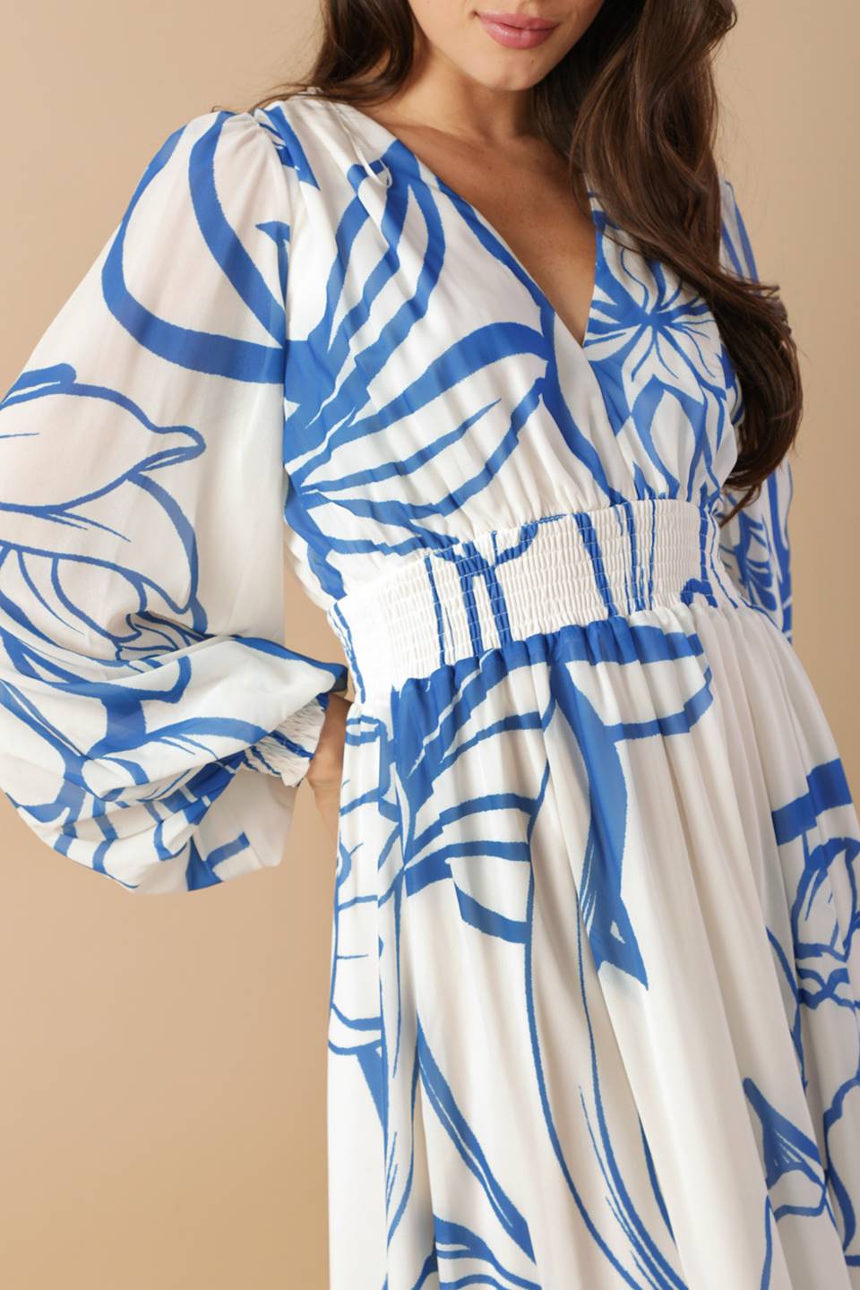 Dancing Dewdrops Woven Maxi Dress