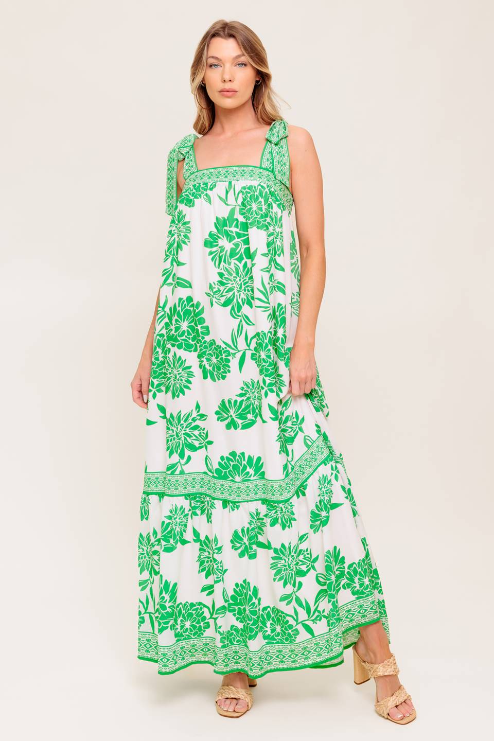 Garden Tales Floral Woven Maxi Dress