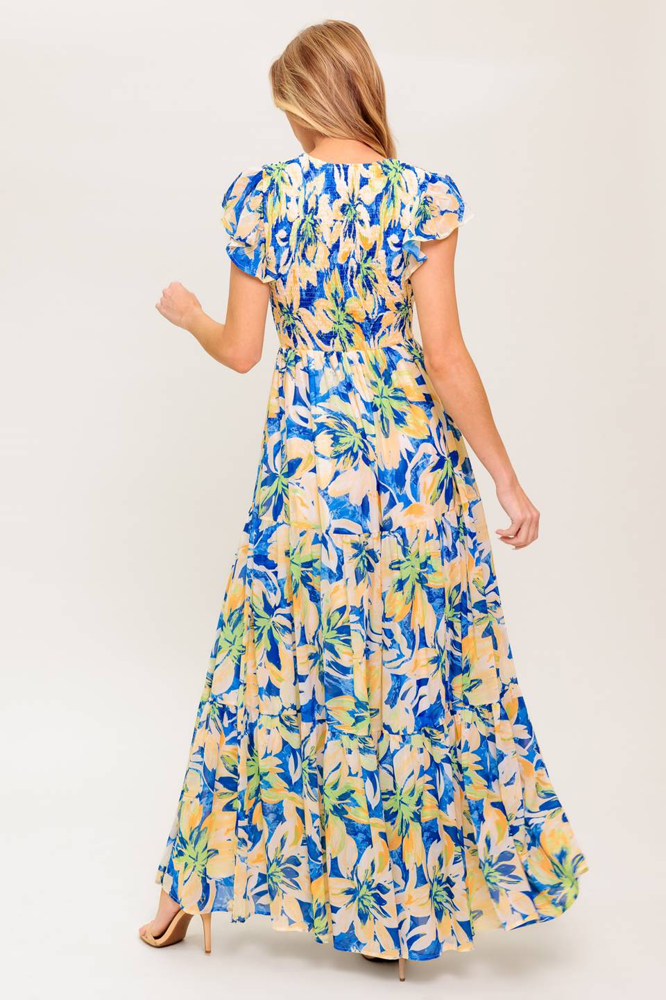 Echoes of You Woven Floral Maxi Dress