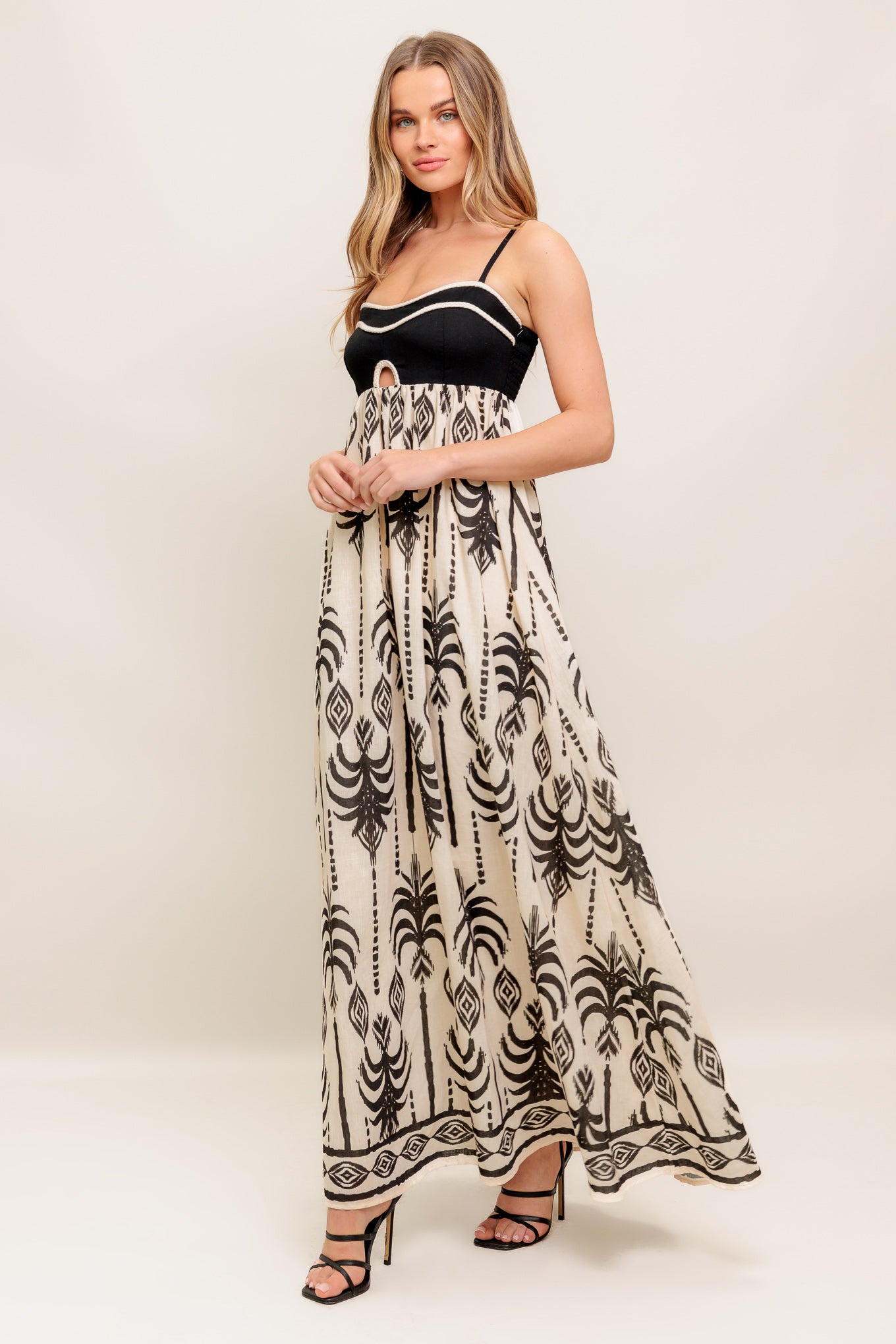 Palm Paradise Woven Maxi Dress