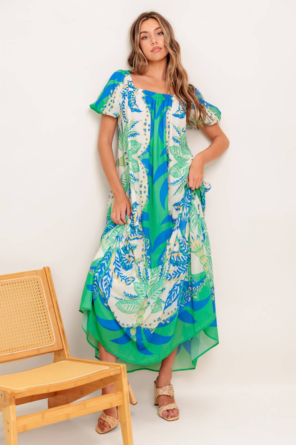 Palm Spring Nights Women's Woven Maxi Dress