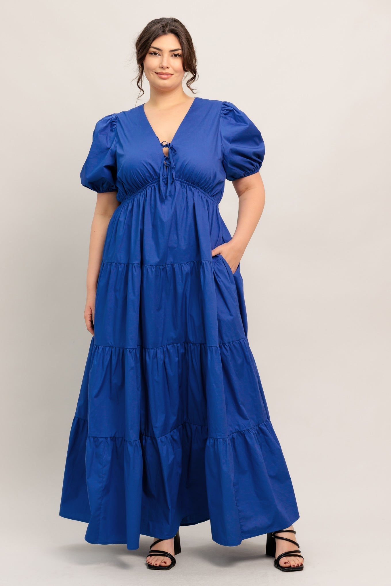 Royal Blue Woven Maxi Dress — Summer Glow
