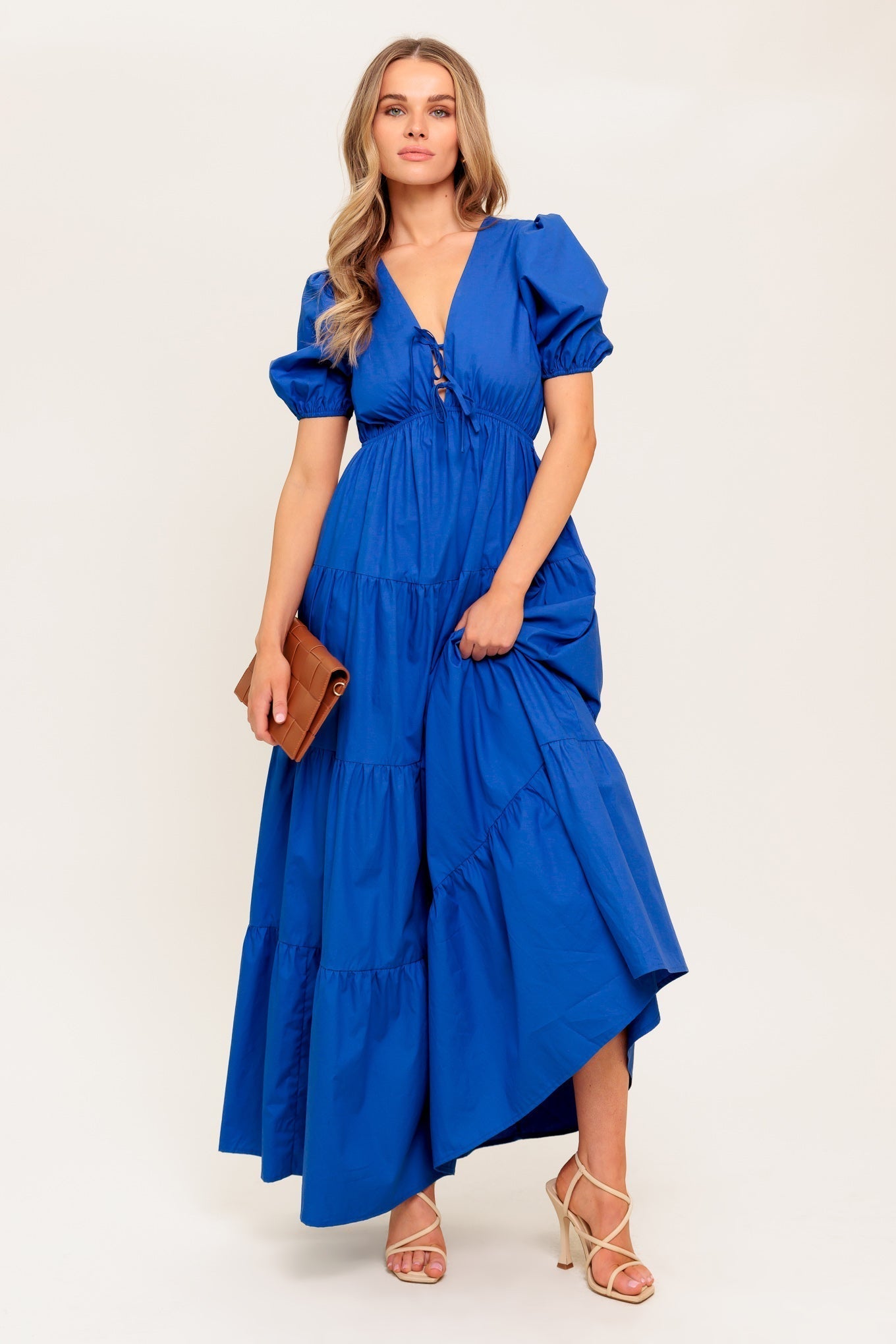 Royal Blue Woven Maxi Dress — Summer Glow
