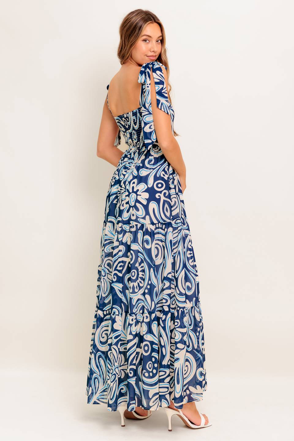 Printed woven maxi dress