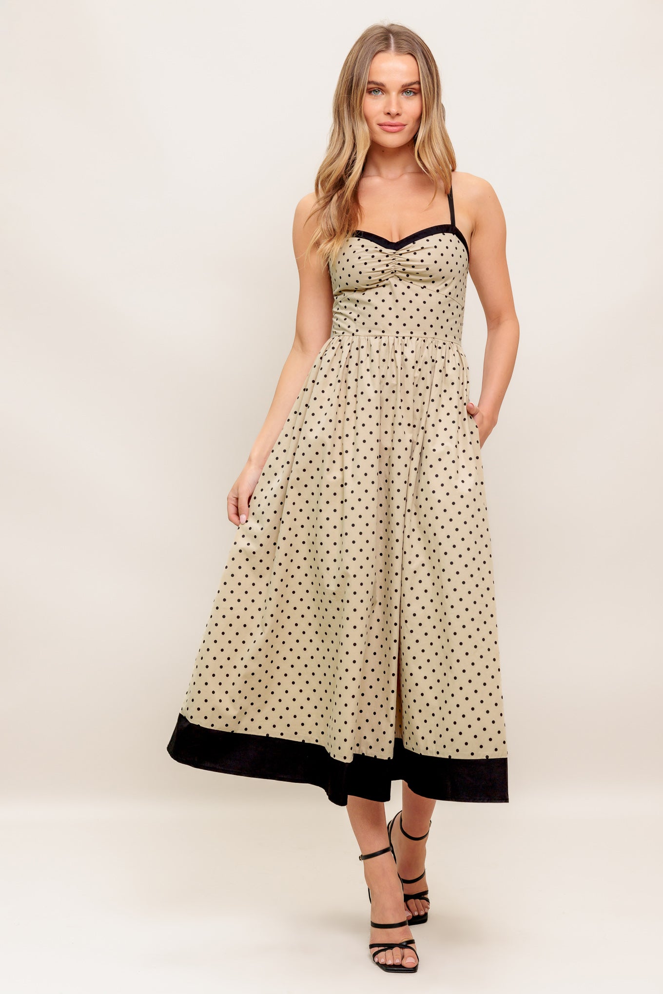 Polka Passion Polka-Dot Woven Maxi Dress