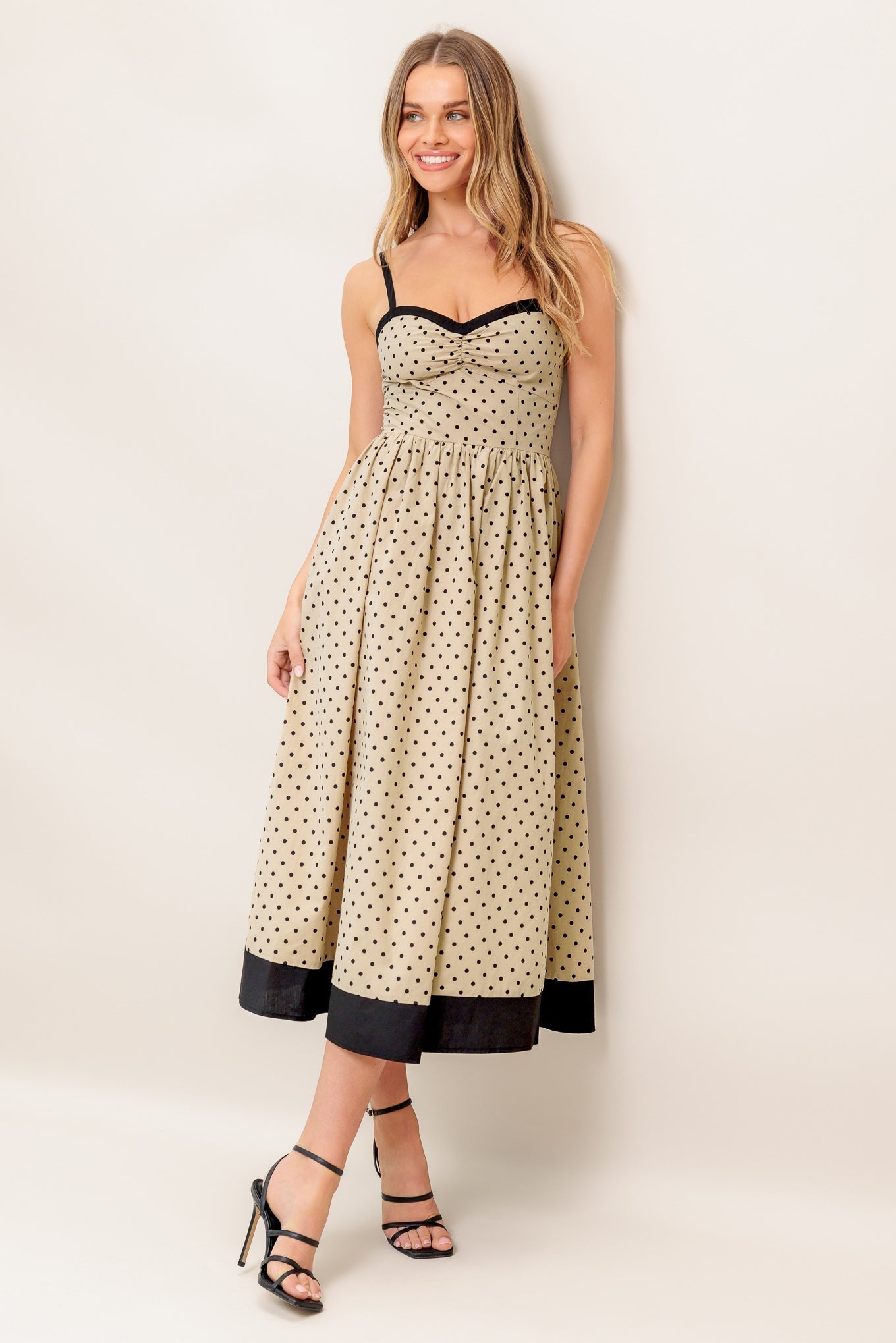 Polka Passion Polka-Dot Woven Maxi Dress
