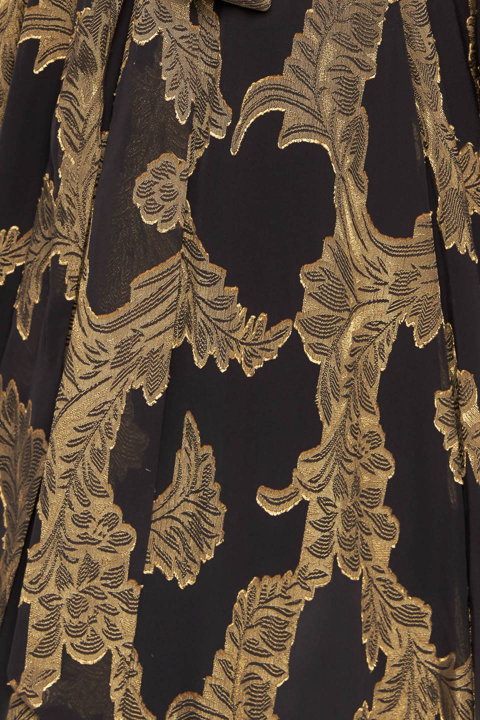 Midnight Moss Jacquard Woven Maxi Dress