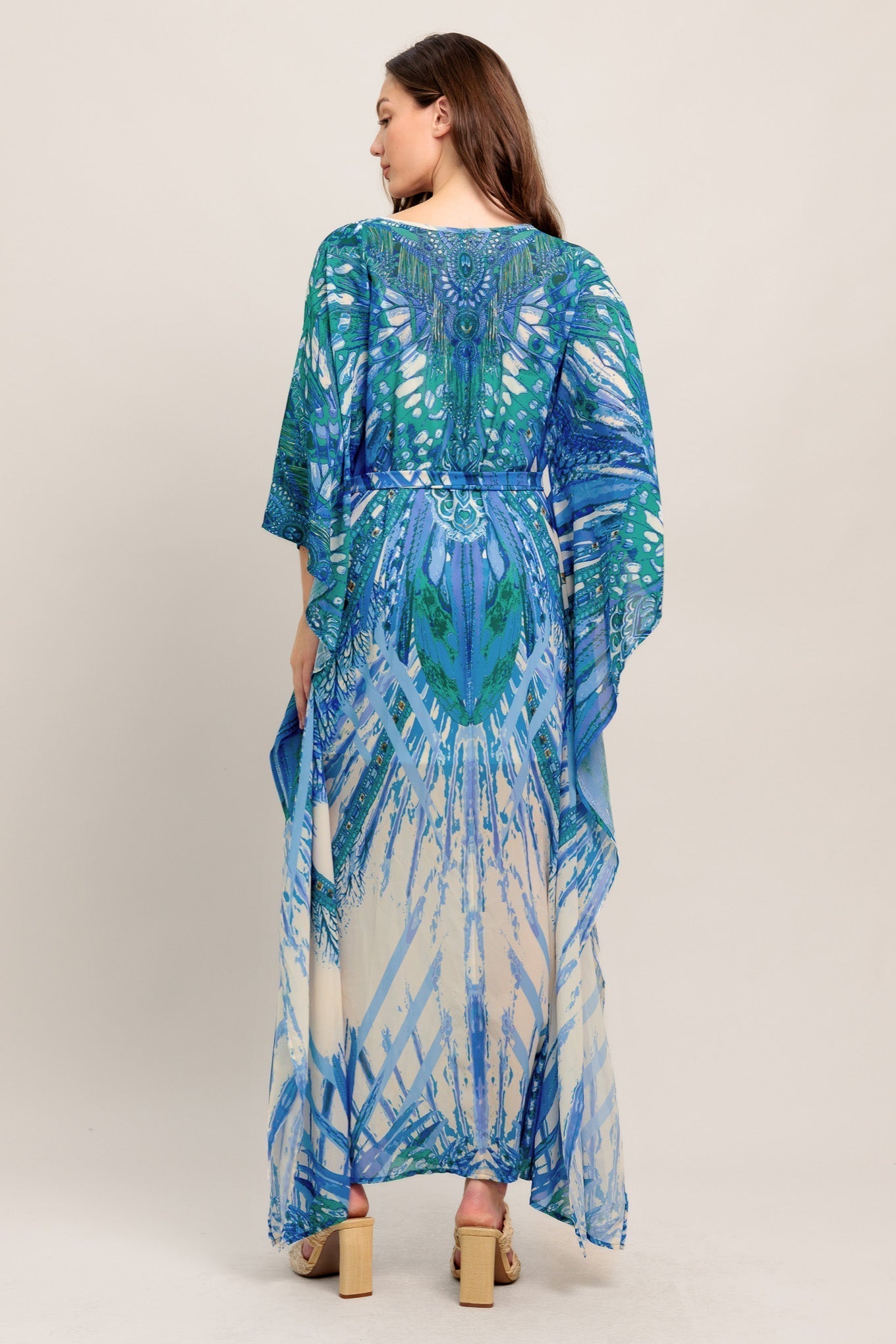 Paradise Woven Kaftan Maxi Dress