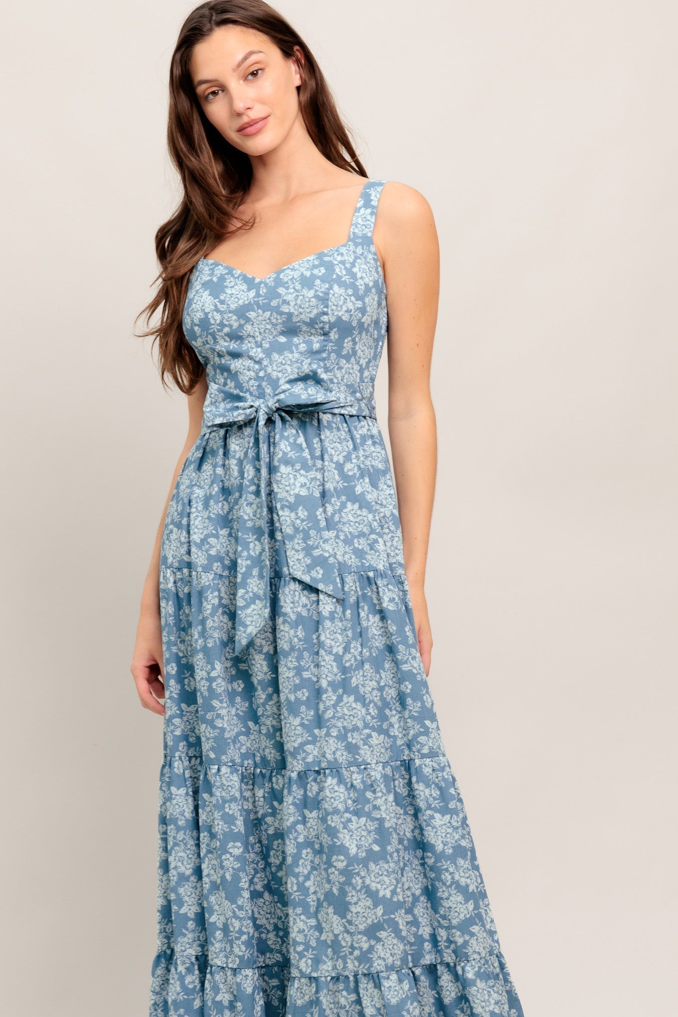 Modern Prairie Floral Woven Maxi Dress