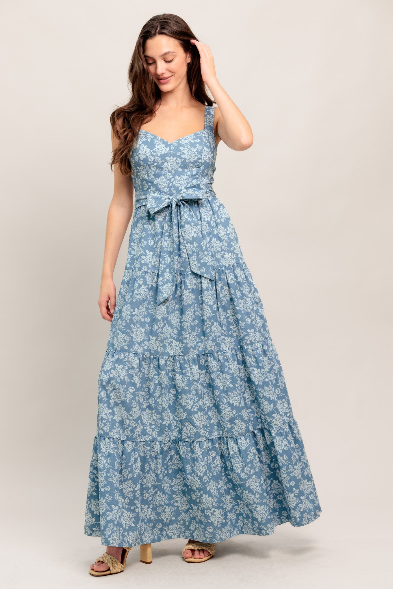 Modern Prairie Floral Woven Maxi Dress