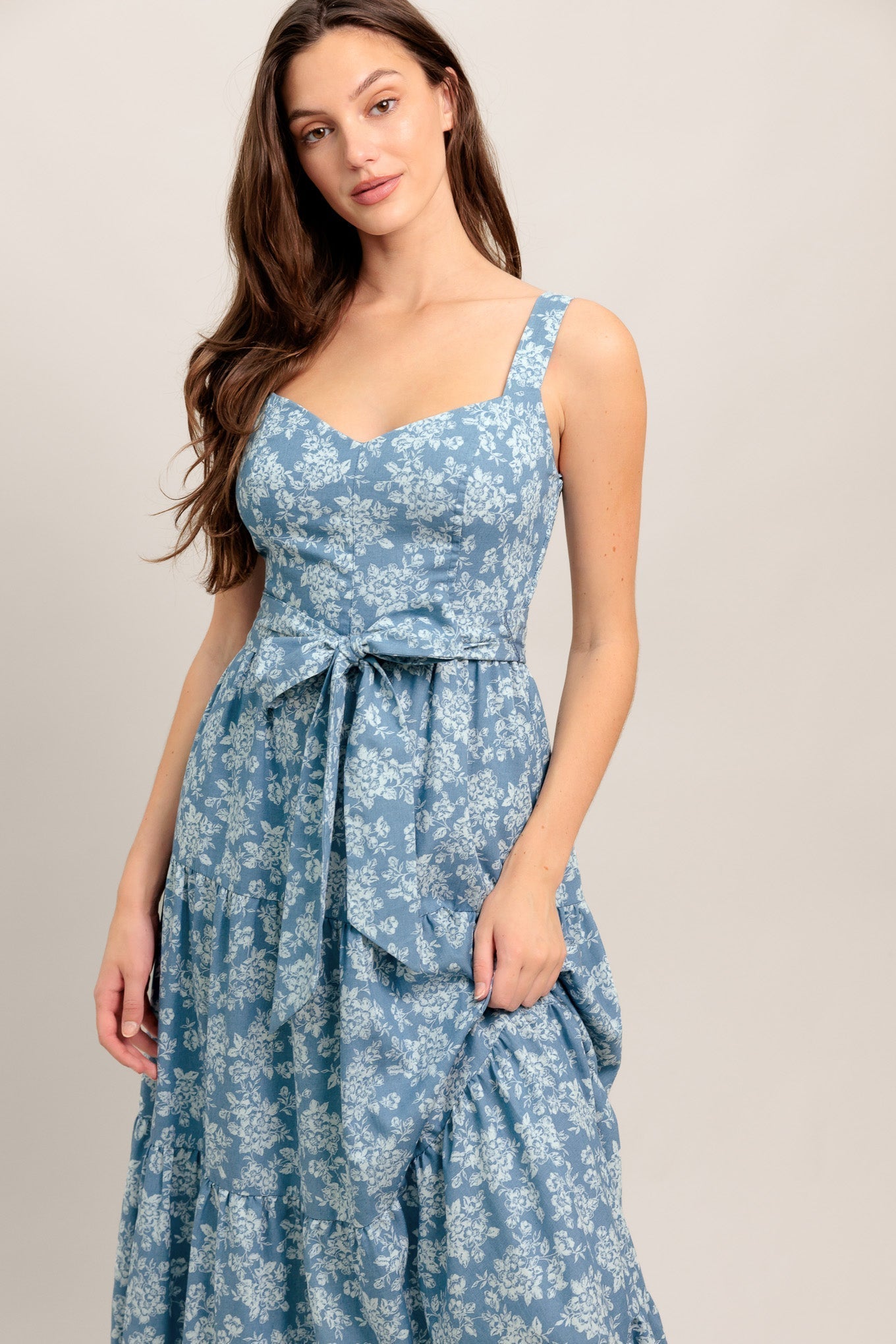 Modern Prairie Floral Woven Maxi Dress