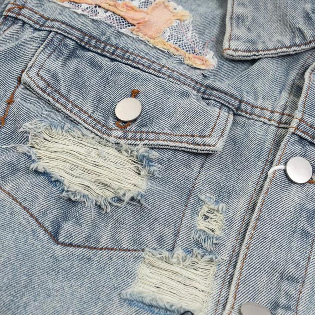 Patchwork Cargo Denim Jacket