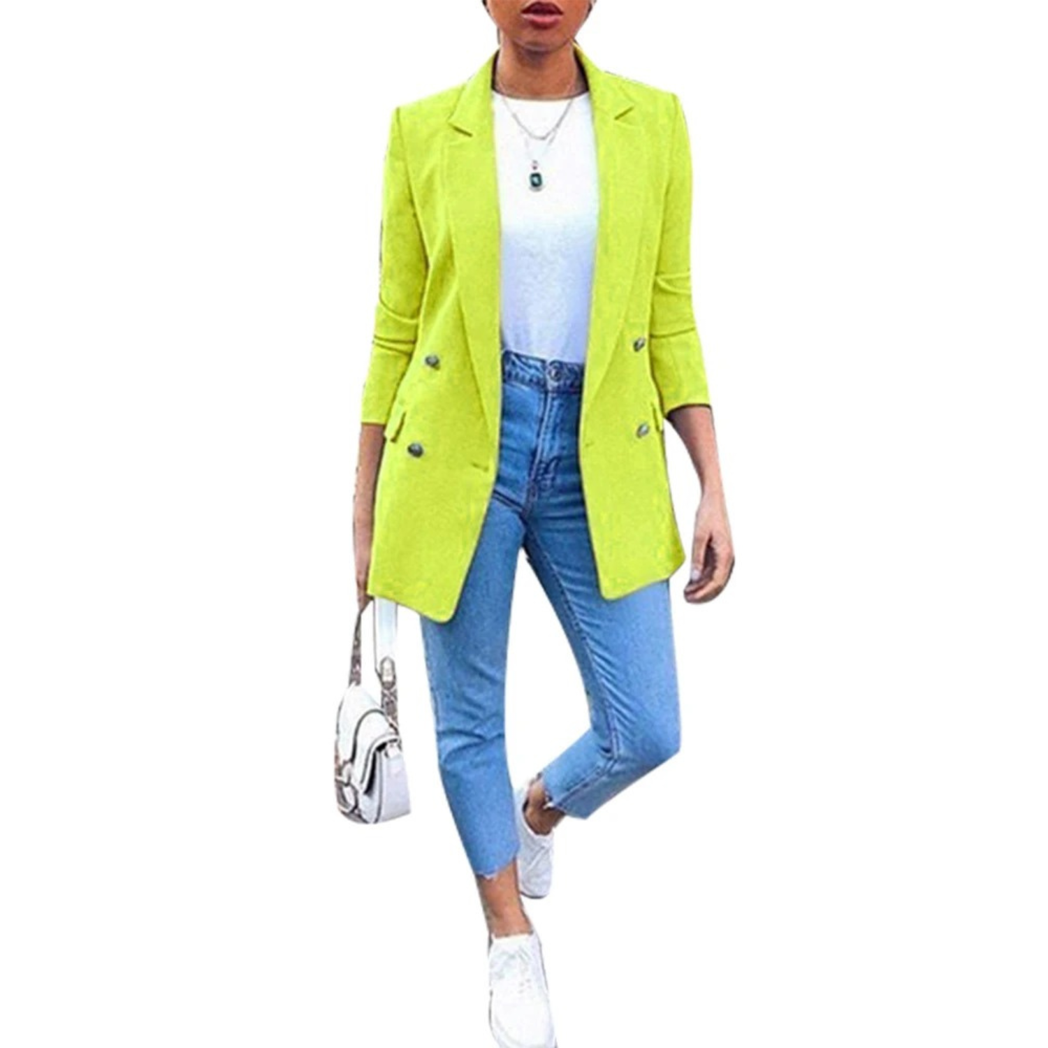 Women's Fitted Double Breasted Blazer