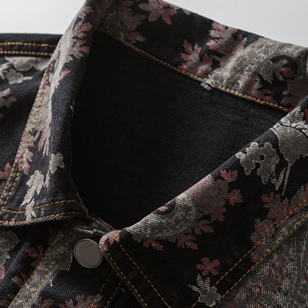 Gradient Flower Print Jacket