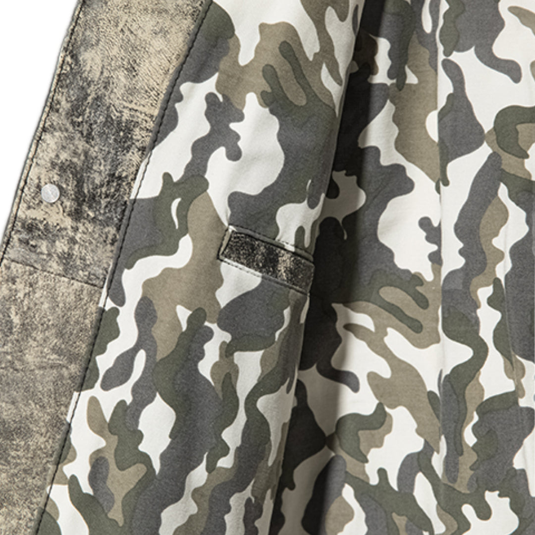 Leather Camo Jacket