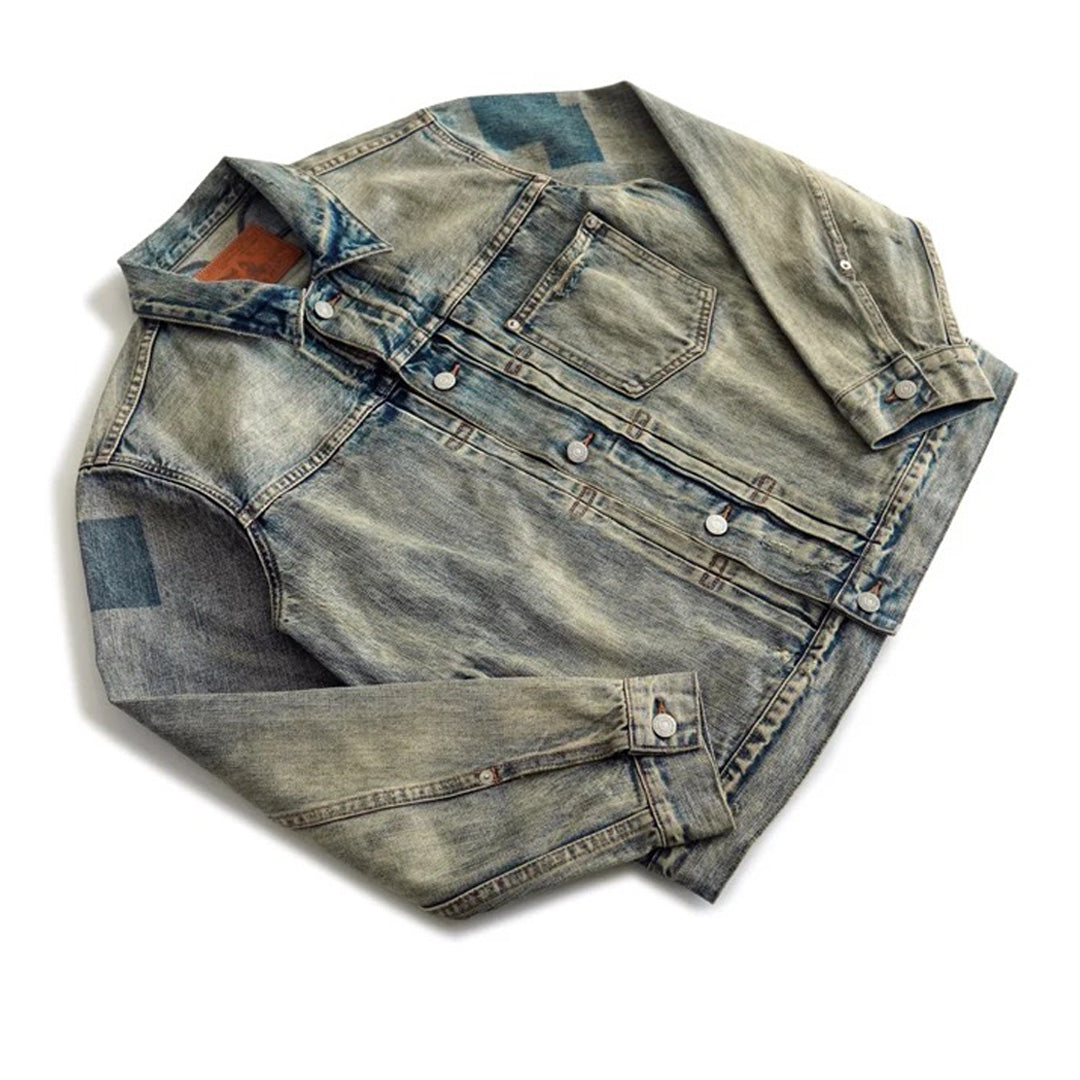 Patchwork Cargo Denim Jacket
