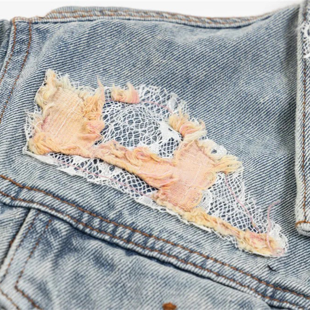 Patchwork Cargo Denim Jacket