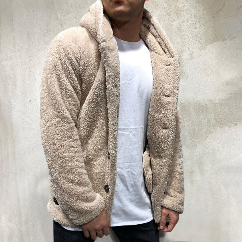 Men's Warm Button-Down Jacket