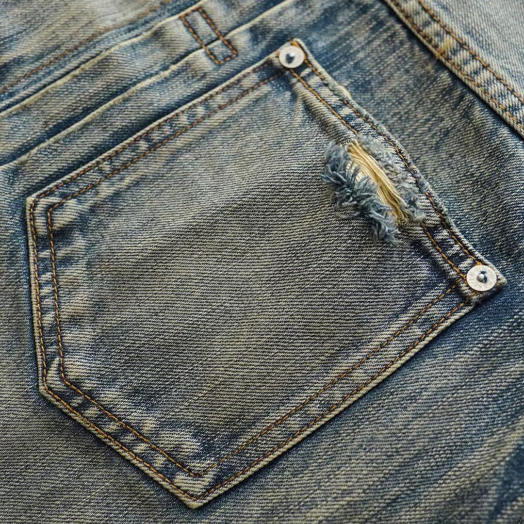 Patchwork Cargo Denim Jacket