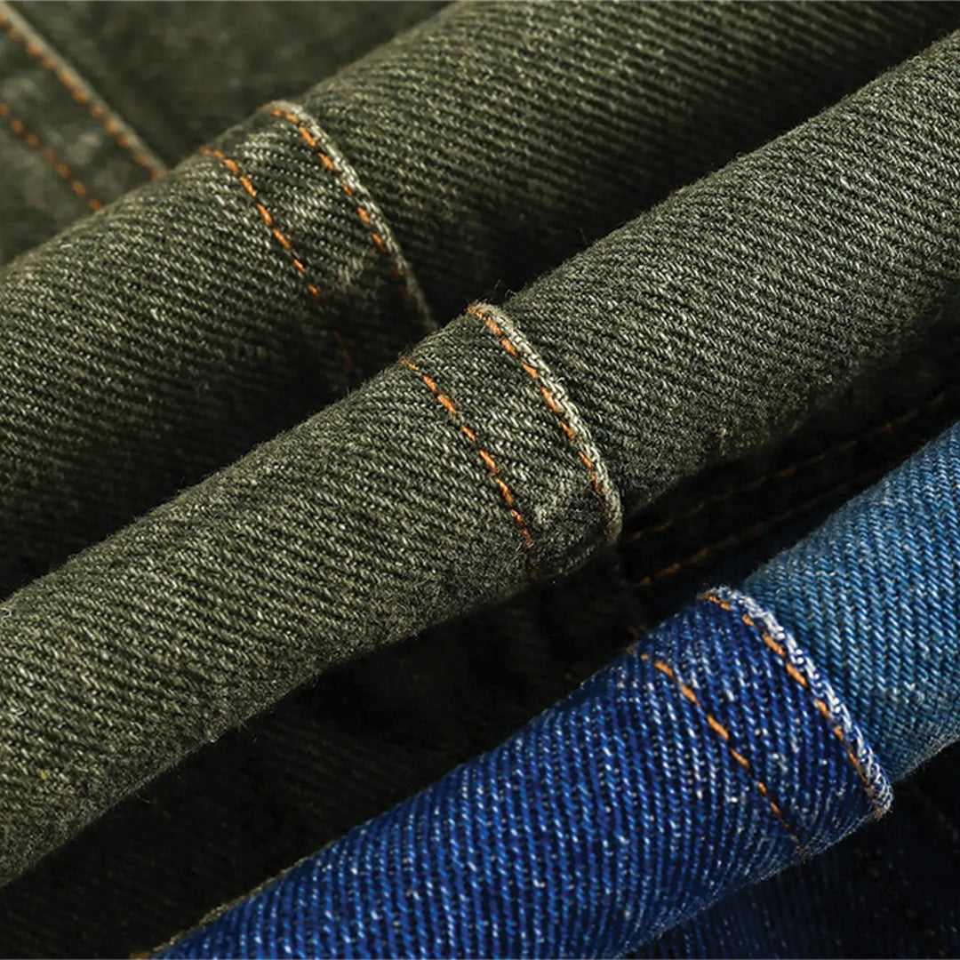 Patchwork Cargo Denim Jas