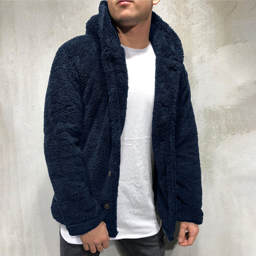 Men's Warm Button-Down Jacket