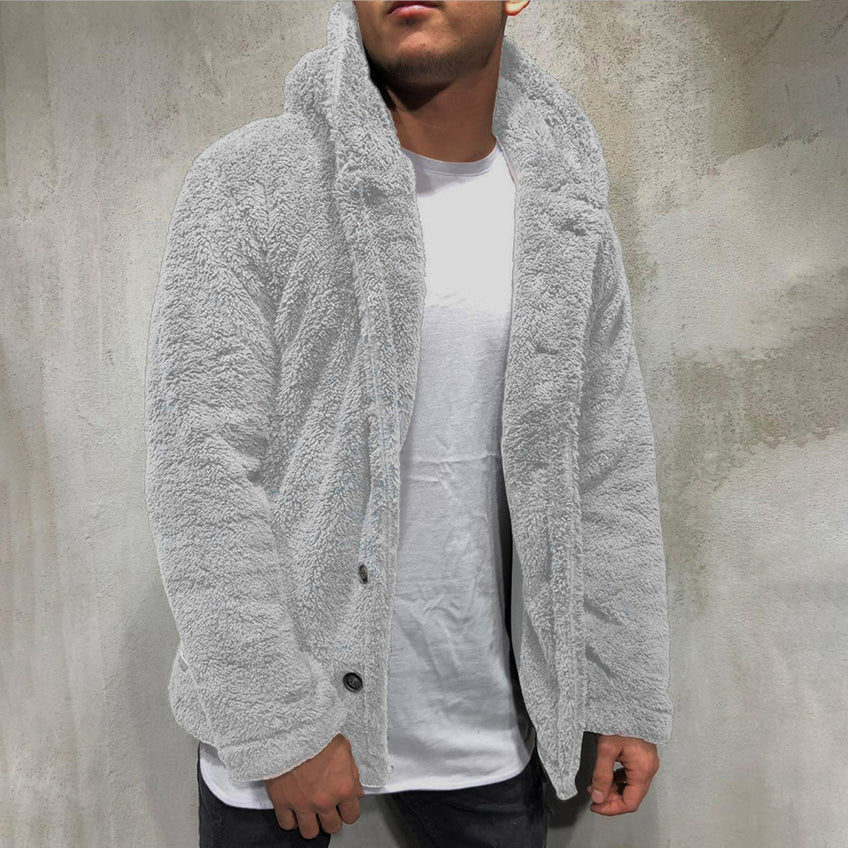 Men's Warm Button-Down Jacket
