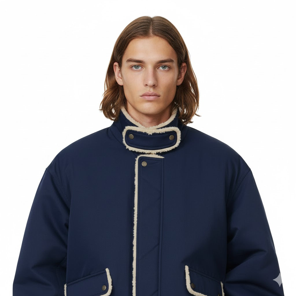 Patchwork Cargo Denim Jacket
